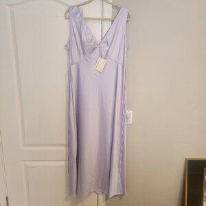 Peppermayo Loren Satin Midi Dress - NWT - Lilac Love - Size 12